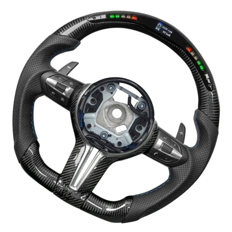 Carbon Fiber LED Car Steering Wheel for BMW M3 M4 M5 M6 F01 F02 F06 F07 F10 F11 F12 F13 F30 F32 F80 F82 E90 E60 Car Accessories