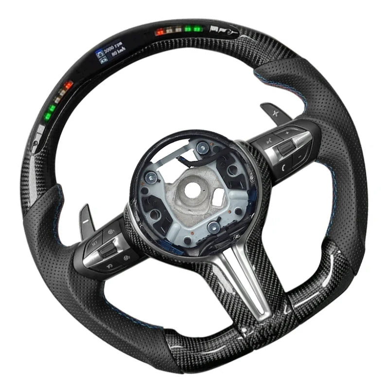 Carbon Fiber LED Car Steering Wheel for BMW M3 M4 M5 M6 F01 F02 F06 F07 F10 F11 F12 F13 F30 F32 F80 F82 E90 E60 Car Accessories