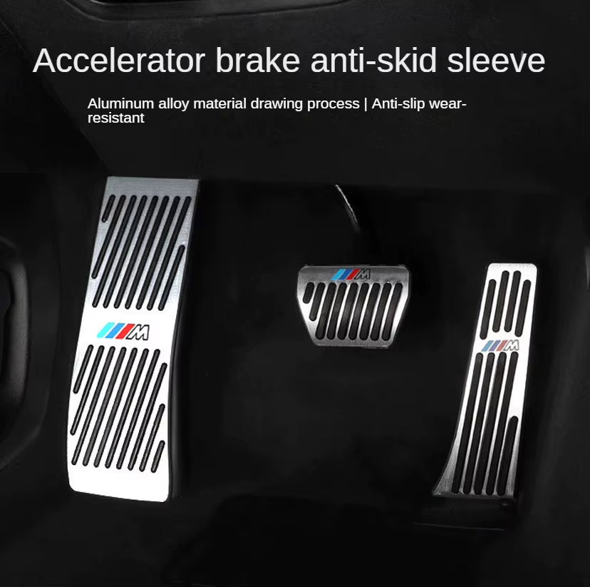 For 2011-2024  5 Series F10 F11 F07 G30 G31 Accelerator Brake Foot Rest Pedal Stainless Steel Anti-Slip Pads Car Accessories