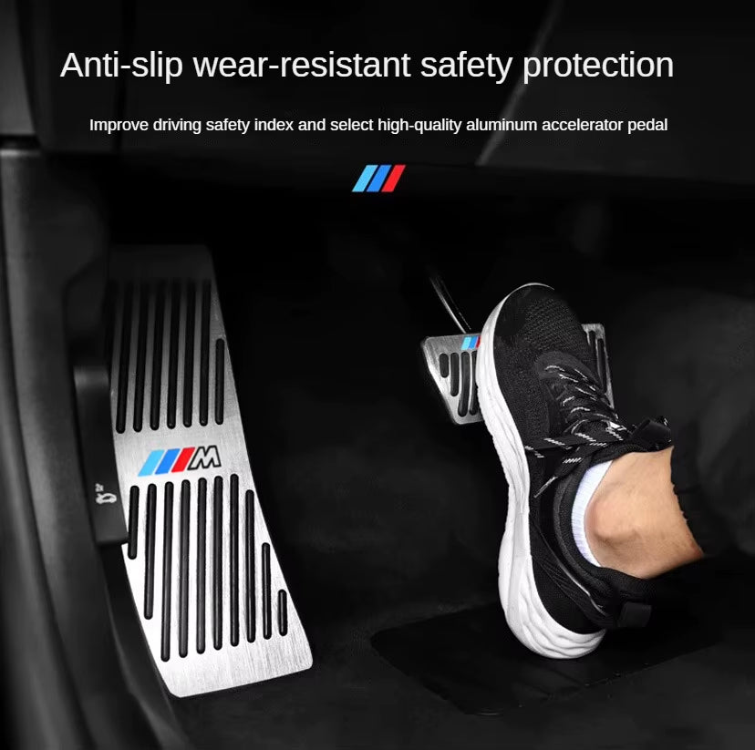 For 2011-2024  5 Series F10 F11 F07 G30 G31 Accelerator Brake Foot Rest Pedal Stainless Steel Anti-Slip Pads Car Accessories