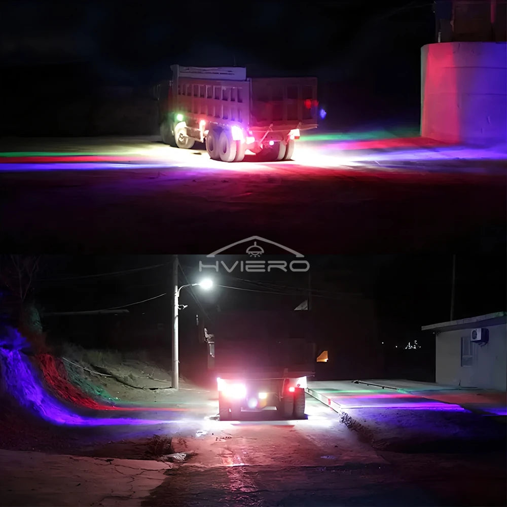 4Pcs Truck Grid Flash Side with IP65 Waterproof Ultra Thin 12LED Strobe Signal Alarm 12-24V Light Modification Tool Taillight